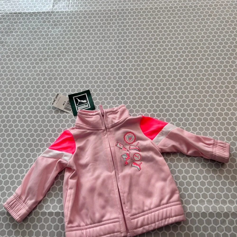 NWT Puma Pink and Neon Pink 2-Piece Set Neon Pink Size 0-3M - Picture 2 of 9